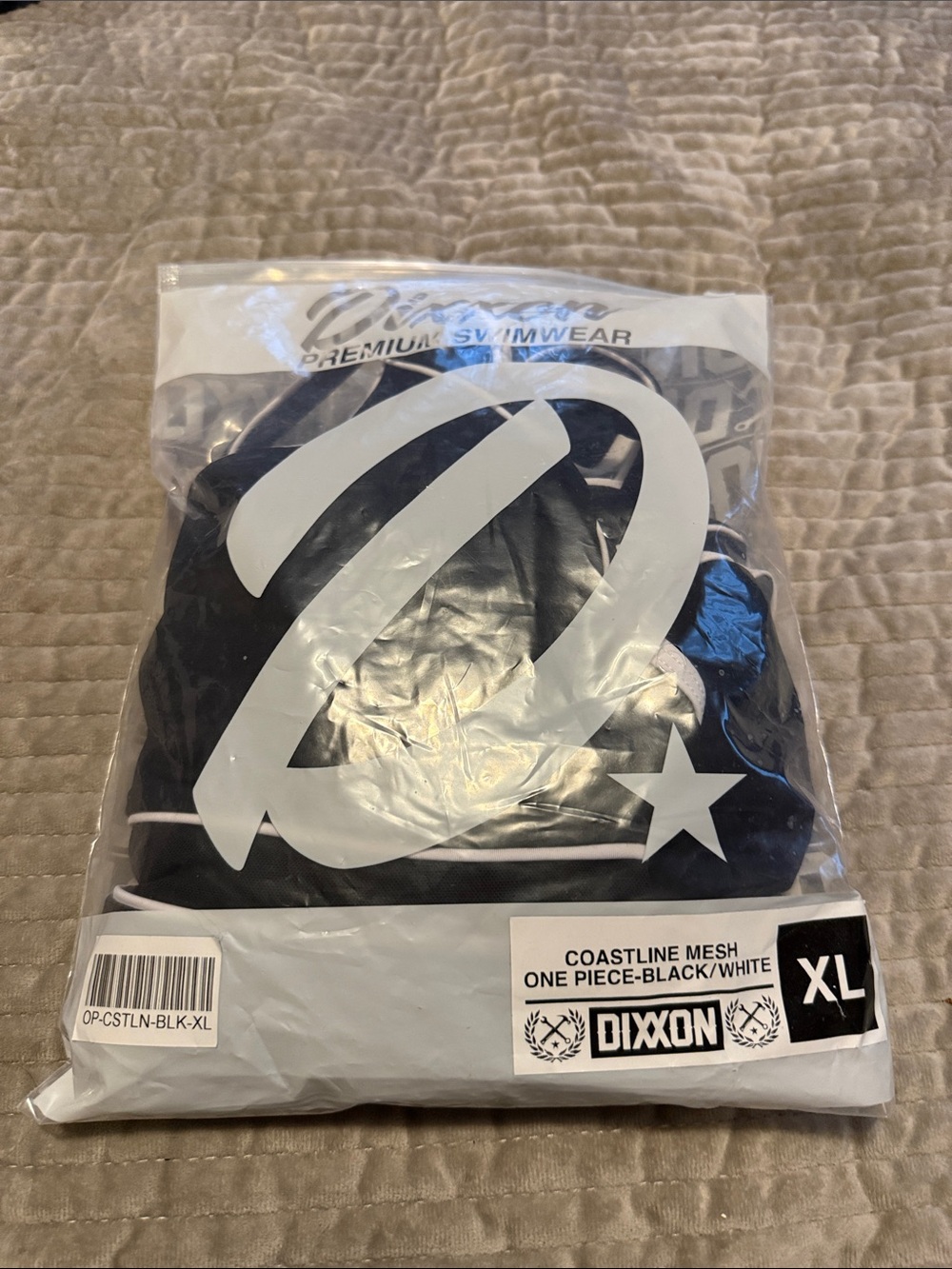 DIXXON Black and White Coastline Mesh Kids One-Piece Swimsuit